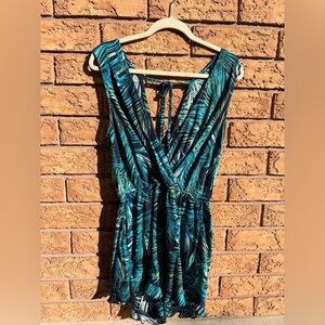 4/$25 • George Tropical Print‎ Back Tie Romper